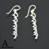 Twist Spiral Drop Earrings in 925 Sterling Silver