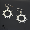 Solid Sun Drop Earrings in 925 Sterling Silver